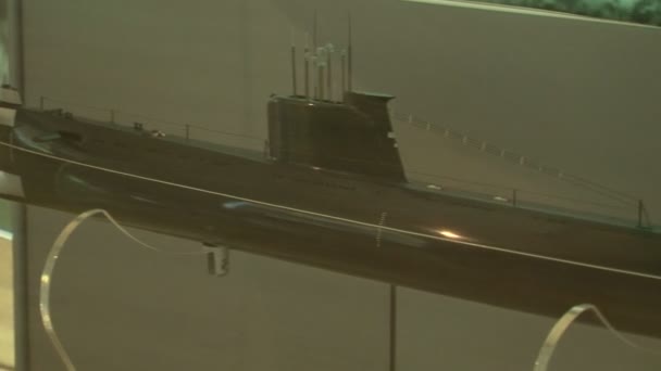 Models of submarines — Stock Video