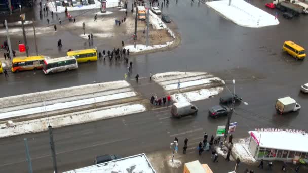 Дороги в городе — стоковое видео