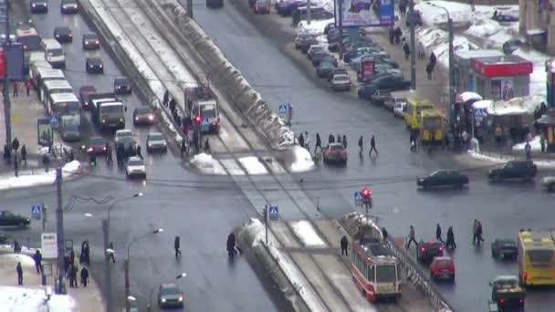 Дороги в городе — стоковое видео