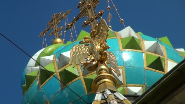 The Saviour on the Spilled Blood Cathedral. Sankt-Petersburg — Stock Video