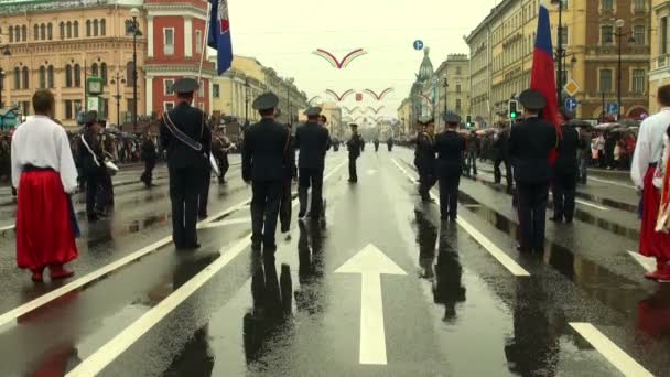 Een militair orkest — Stockvideo