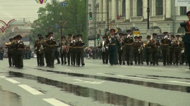 A military orchestra — Stock Video