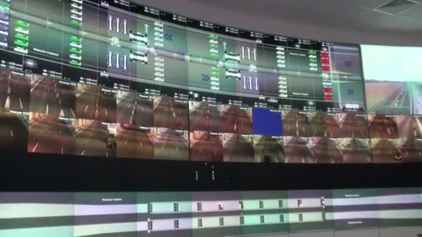 Controle de vigilância por vídeo — Vídeo de Stock