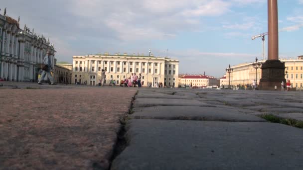 Palatstorget i st petersburg — Stockvideo