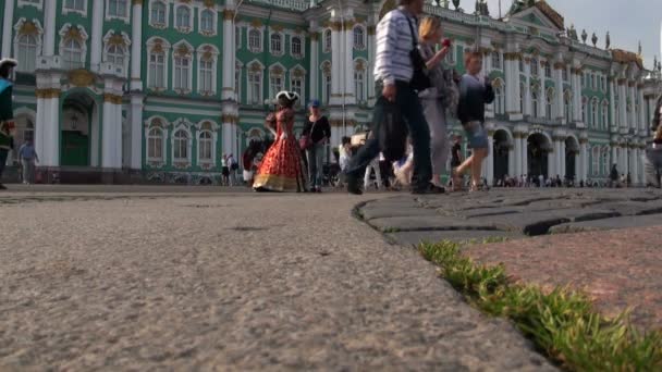 La plaza del palacio en San Petersburgo — Vídeo de stock