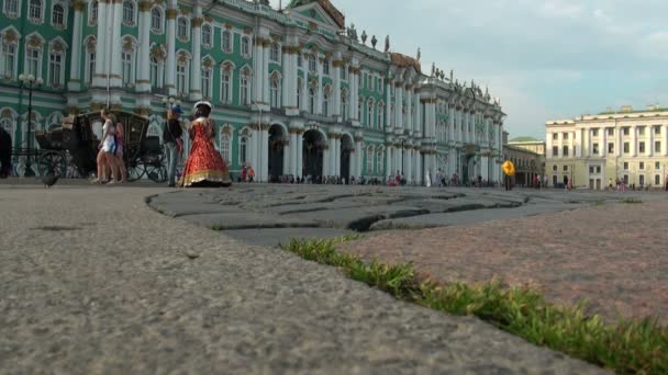 La plaza del palacio en San Petersburgo — Vídeos de Stock