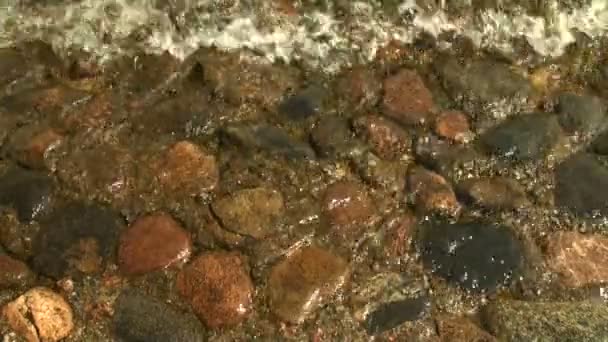 Granit rouge sous l'eau — Video