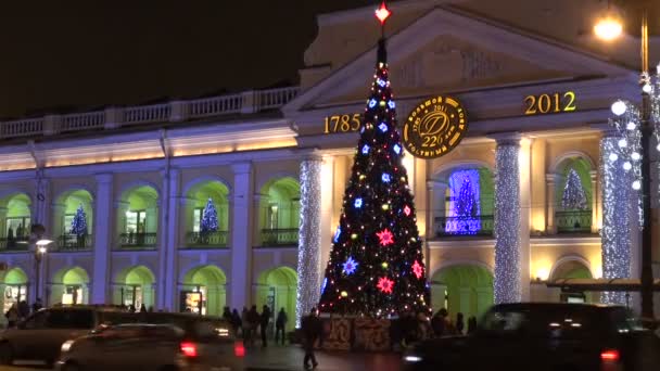 El árbol de Año Nuevo — Vídeo de stock