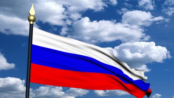 Russische Flagge — Stockvideo