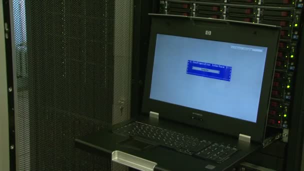 Een blok van het systeem van de computer, server — Stockvideo