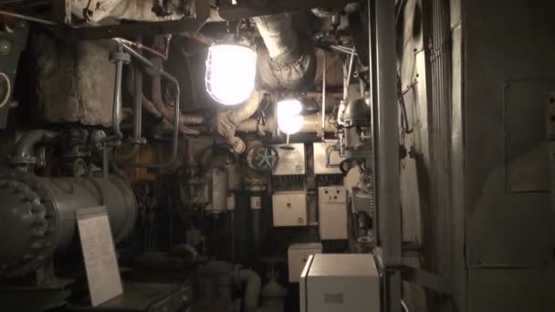 A sala de máquinas do navio — Vídeo de Stock