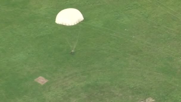 Parachutistes dans l'air 