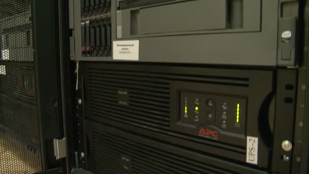 Een blok van het systeem van de computer, server — Stok video