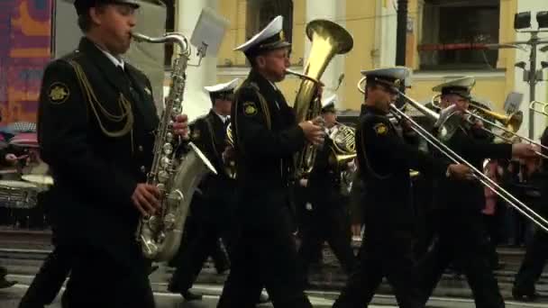 Askeri bir orkestra — Stok video