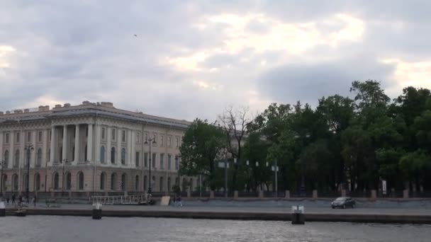 Благовещенский мост в Санкт-Петербурге — стоковое видео