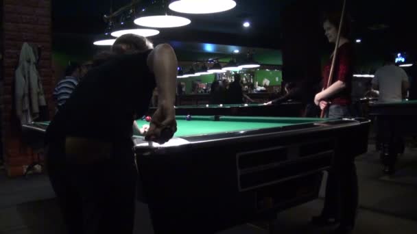 Amerikanisches Billard — Stockvideo