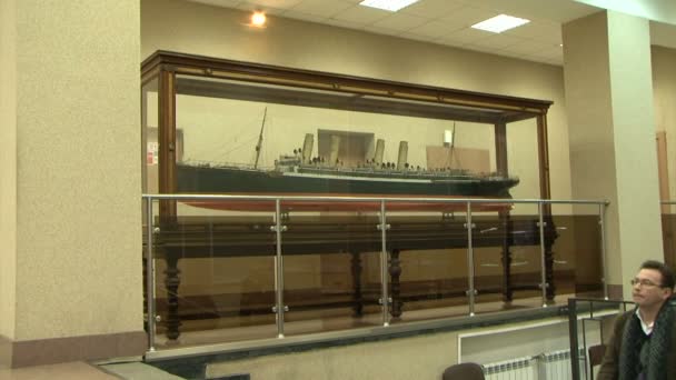 Model of a sea liner — Stock Video