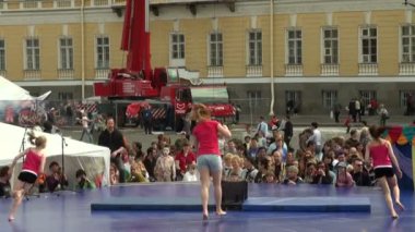 The artists on stage