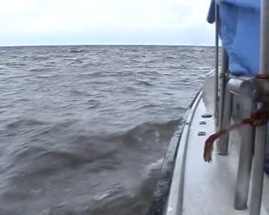 ladoga Gölü üzerinde tekne