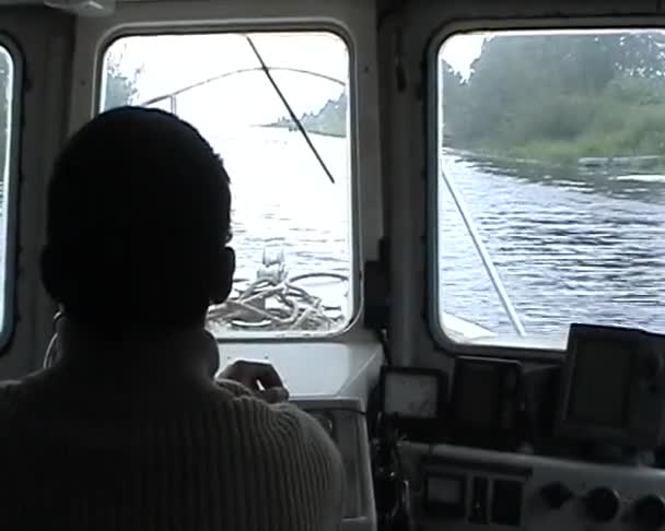 Loď na Ladožské jezero — Stock video