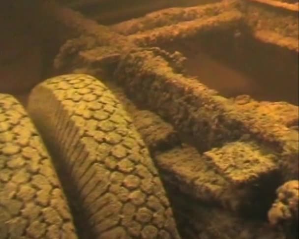 沉车的拉多加湖 — 图库视频影像