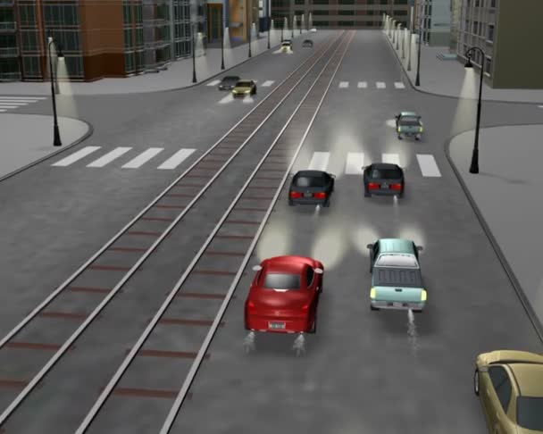 道路状況 3 d — ストック動画