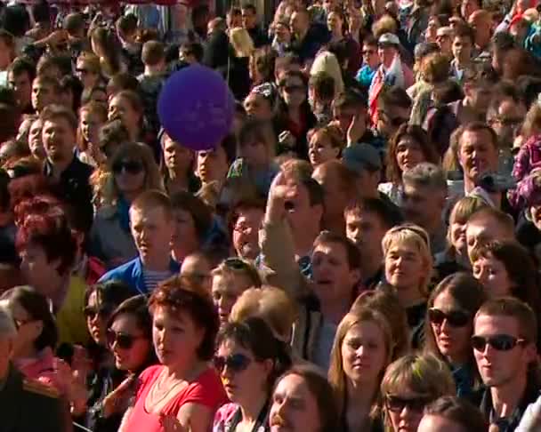 Desfile no dia da vitória — Vídeo de Stock