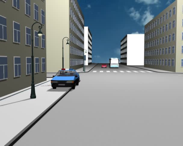 Road situation 3D — Stock Video