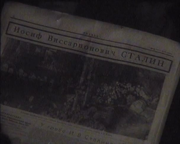 The funeral of Stalin in the USSR. Newsreel — Stock Video