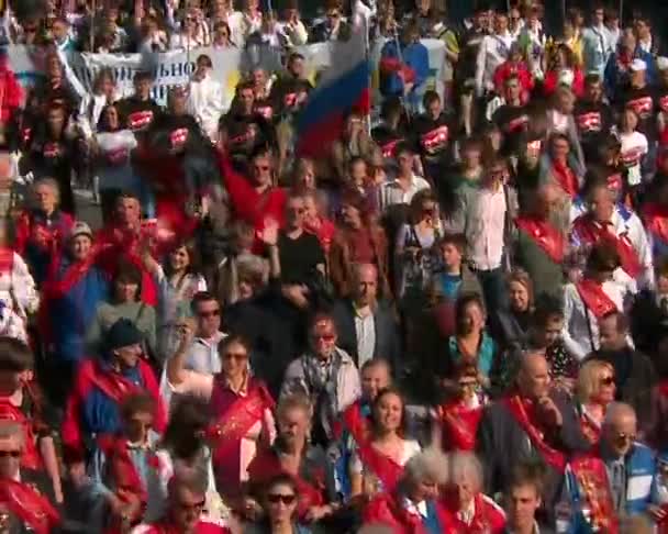 Parade on victory Day — Stock Video