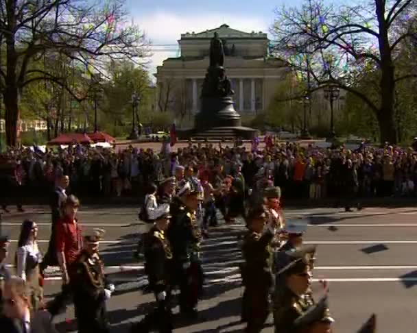 Parade on victory Day — Stock Video