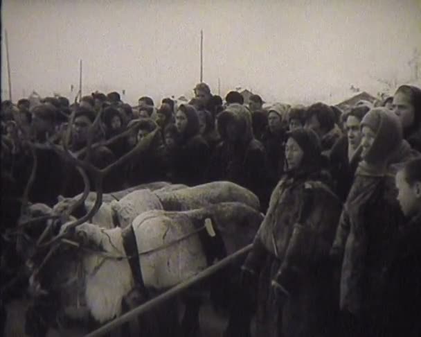 The funeral of Stalin in the USSR. Newsreel — Stock Video