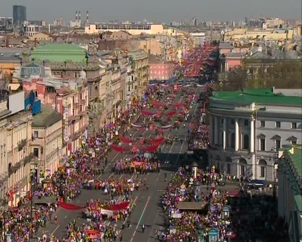 Desfile en el Día de la Victoria — Vídeos de Stock