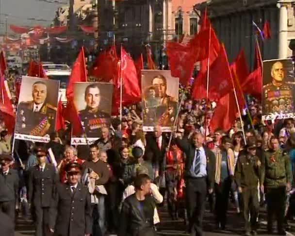 Parade on victory Day — Stock Video