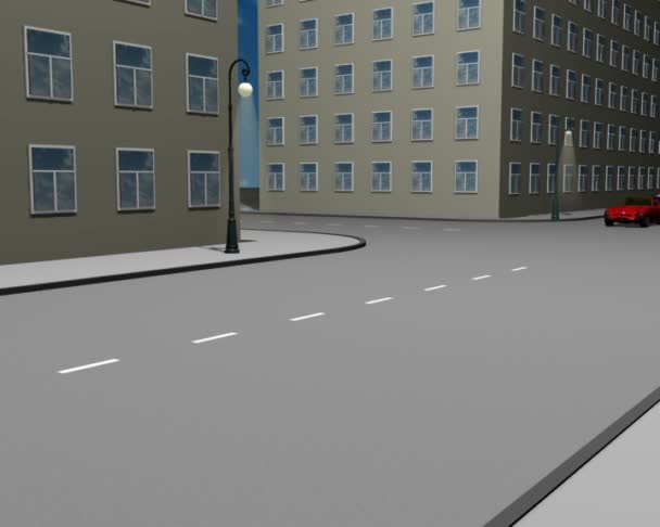 Situazione stradale 3D — Video Stock