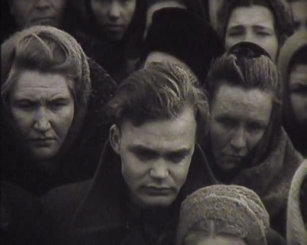 O funeral de Estaline na URSS. Newsreel — Vídeo de Stock
