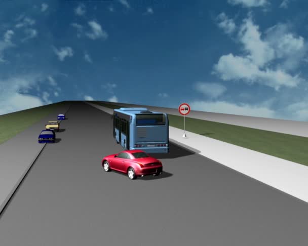 Дорожні ситуації 3d — стокове відео
