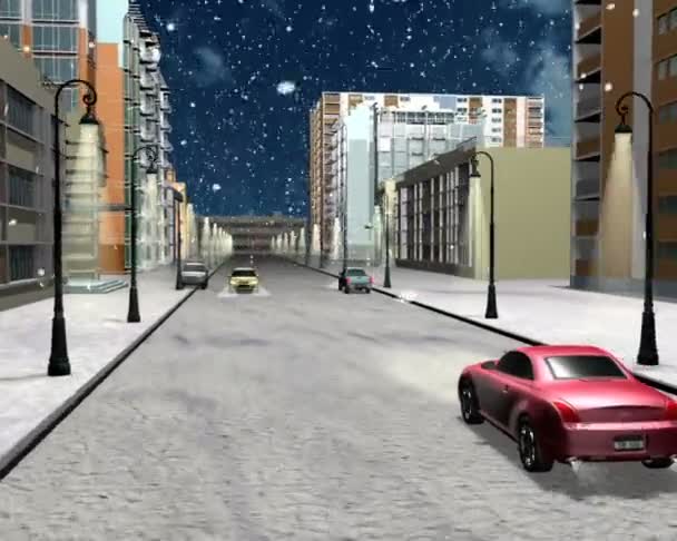 Weg situatie 3d — Stockvideo