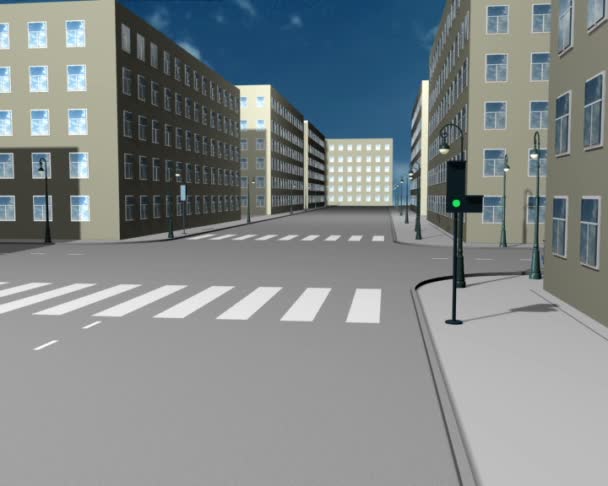 Weg situatie 3d — Stockvideo