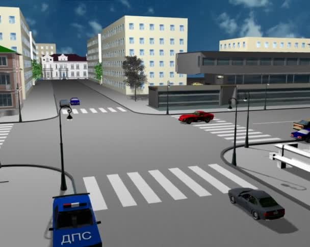 道路状況 3 d — ストック動画