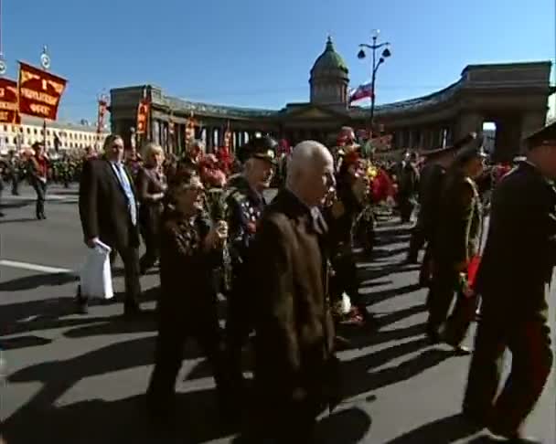 Parade on victory Day — Stock Video