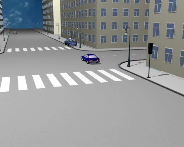 Road situationen 3d — Stockvideo