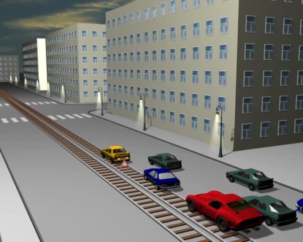 道路状況 3 d — ストック動画