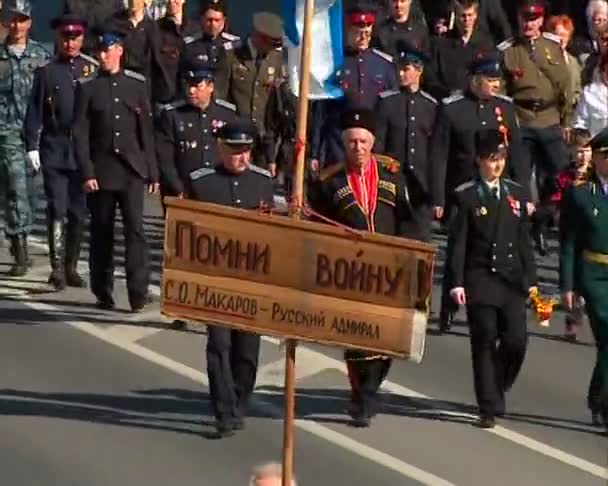 A győzelem napi felvonulás — Stock videók