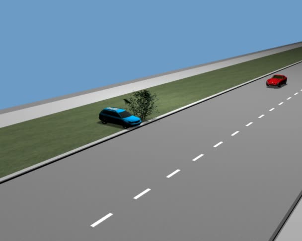 Road situationen 3d — Stockvideo