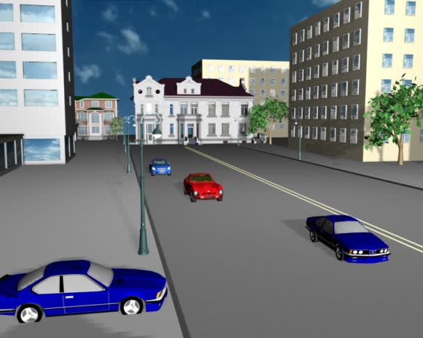 Дорожні ситуації 3d — стокове відео
