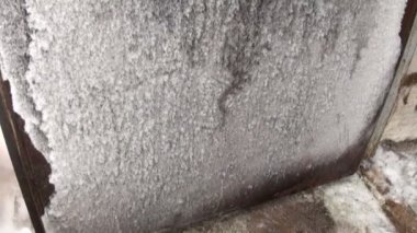 bevroren ijzeren deur, frost