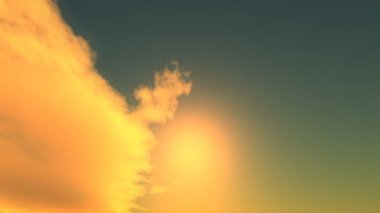 Güneş doğmadan önce sadece kırmızı bulutlar arka plan ile renkli gökyüzü