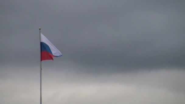 风中飘扬的旗帜 — 图库视频影像