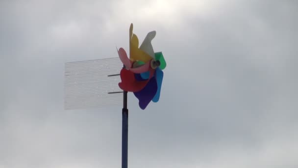 Weather-vane on the roof — Stock Video